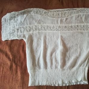 White lace vintage blouse
